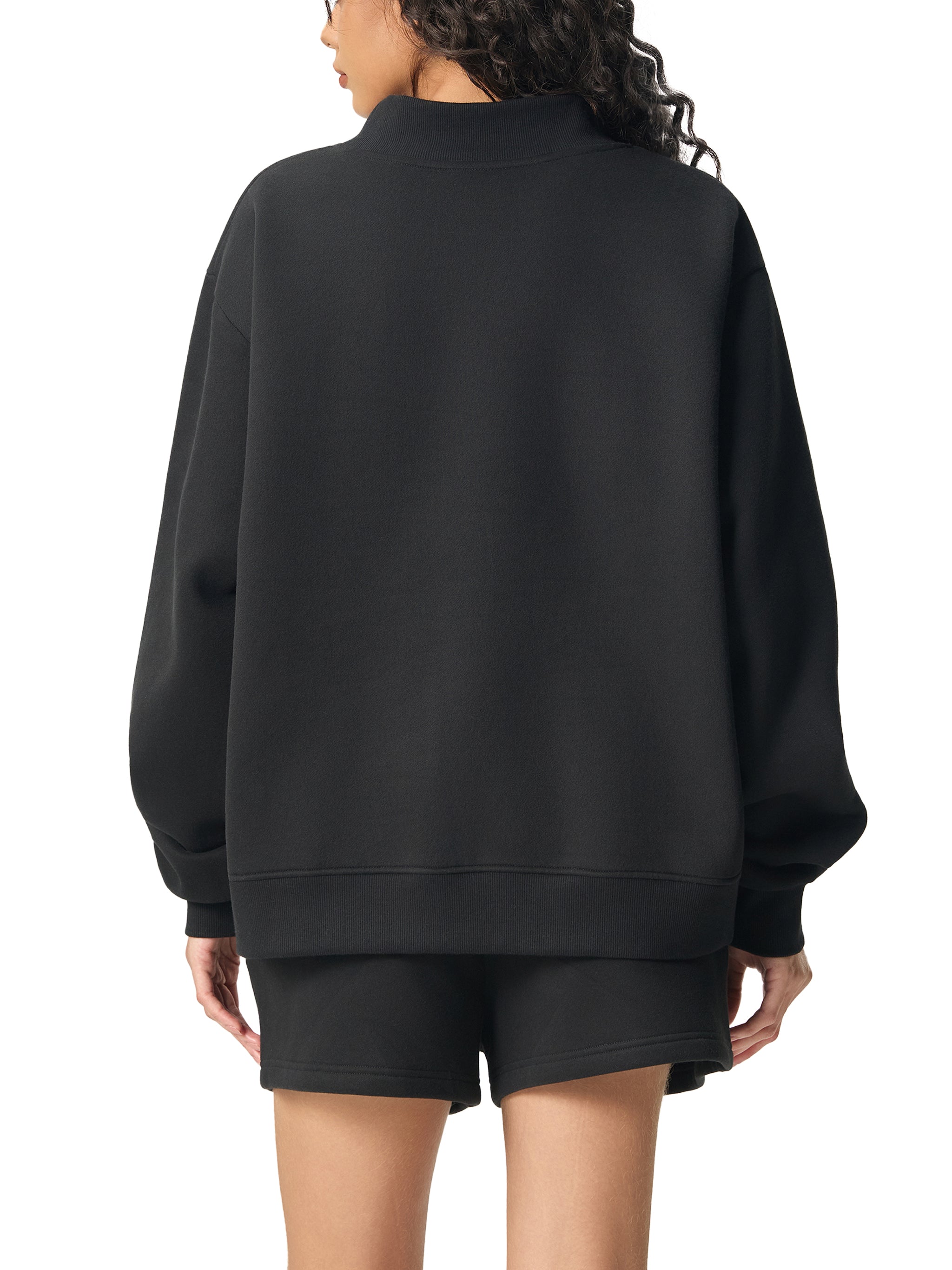 Essential Mock-Neck Fleece Crew